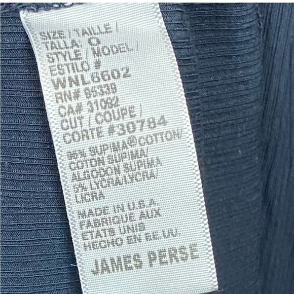 JAMES PERSE Navy Blue Stretch Rib Bodycon Tank Midi Dress - XS - NWT - Picture 5 of 5